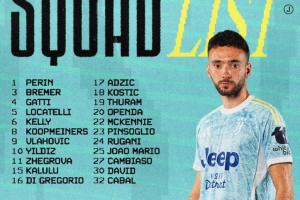 尤文本輪意甲大名單：伊爾迪茲領銜，DV9、戴維、布雷默在列