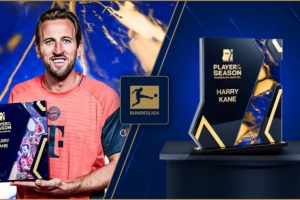 26球10助！官方：凱恩當選2024/25賽季德轉(zhuǎn)用戶評選德甲最佳球員