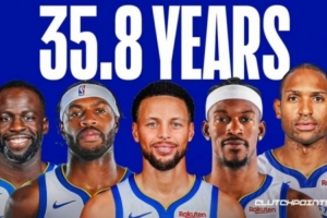 美媒曬勇士四老：勇士揭幕戰(zhàn)將有4名首發(fā)年齡35+ 歷史首隊(duì)！