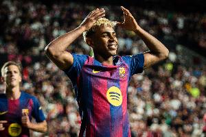 亞馬爾過(guò)去6場(chǎng)比賽均有進(jìn)球或助攻入賬，合計(jì)2球6助攻