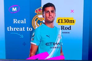 ??英媒小報(bào)：皇馬計(jì)劃“突襲”引進(jìn)羅德里，可能報(bào)價(jià)1.3億英鎊