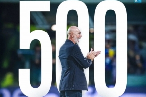 里程碑，意甲官方祝賀皮奧利意甲執(zhí)教500場