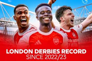 倫敦之王？自22/23賽季槍手倫敦德比87分斷層領先，切爾西66分第2