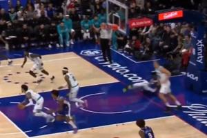 沾衣十八跌？恩比德腳下綿軟連續(xù)沖擊內(nèi)線倒地造犯規(guī)???♂?