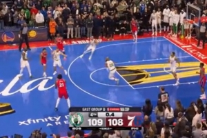 慢了！恩比德接到格萊姆斯傳球時只剩0.4秒 再出手已經(jīng)超時了