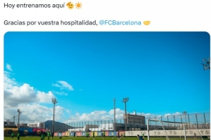 借用巴薩訓(xùn)練場，埃爾切官推曬照：感謝巴薩俱樂部的慷慨??
