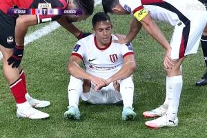 第23分鐘，羅慕洛受傷無法堅持落淚走回更衣室，德爾加多替補登場