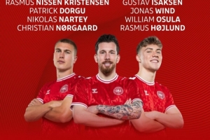 丹麥?zhǔn)李A(yù)賽名單：小舒梅切爾、埃里克森領(lǐng)銜，霍伊倫、多爾古在列