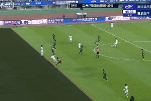 海牛1-1浙江！韋林頓單刀破門，邊裁認定越位，但VAR改判不越位