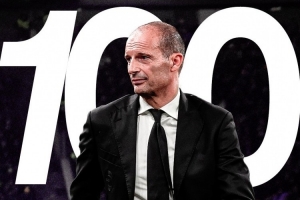 阿萊格里達成執(zhí)教米蘭100勝里程碑，俱樂部社媒曬海報祝賀