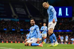 歐足聯(lián)預(yù)測曼城藥廠首發(fā)：哈蘭德福登多庫出戰(zhàn)，?？舜顧n蒂爾曼