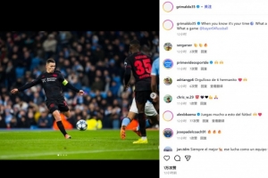 對曼城首開記錄！格里馬爾多曬抽射瞬間照：當你意識到機會來臨！