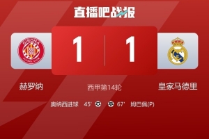 皇馬25次射門但未能取勝，是本賽季西甲未能取勝的比賽第二多