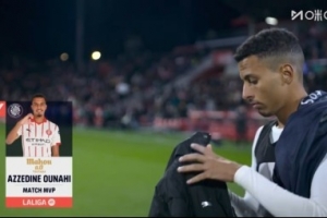 首開紀(jì)錄，官方：奧納西當(dāng)選赫羅納1-1皇馬全場最佳球員