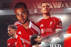 利物浦發(fā)布對(duì)陣桑德蘭海報(bào)：維爾茨、加克波、麥卡、索博出鏡