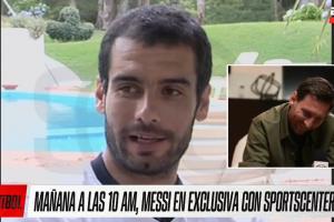 樂開懷！梅西采訪時看有頭發(fā)的瓜帥稱贊自己，笑容停不下來