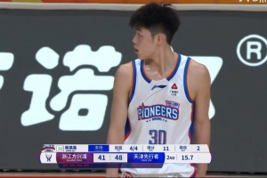 敢打敢拼！19歲小將蔣祺禹不虛孫銘徽 半場4中4拿到11分2助