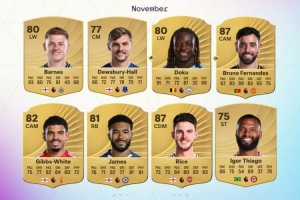 英超11月最佳球員候選：多庫、B費、里斯·詹姆斯、賴斯在列