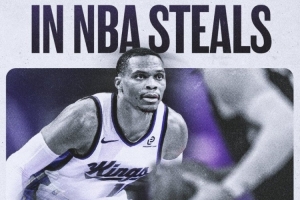 里程碑！威少生涯搶斷總數(shù)超越艾弗森 上升至NBA歷史第14位