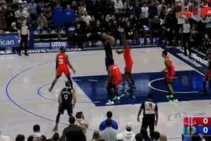 背靠背延續(xù)昨日狀態(tài)？濃眉開(kāi)場(chǎng)翻身跳投直接三不沾 昨天9中1得2分