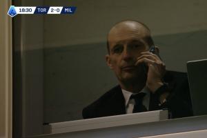 阿萊格里本賽季已經(jīng)4次因停賽坐上看臺(tái)，但米蘭4場(chǎng)全勝狂進(jìn)11球