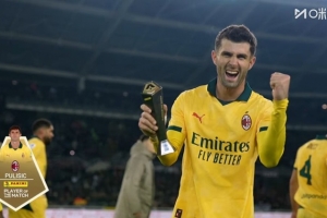 替補登場梅開二度！官方：普利西奇當(dāng)選都靈2-3米蘭全場最佳球員