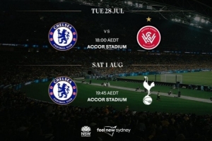 切爾西、熱刺明夏前往澳洲對(duì)陣悉尼雙雄，8月1日藍(lán)軍熱刺直接交鋒