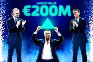 全球身價(jià)前10：亞哈姆2億歐并列第一，貝林1.6億，維尼修斯1.5億