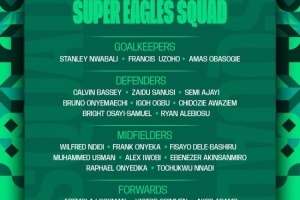 尼日利亞非洲杯大名單：奧斯梅恩領(lǐng)銜，伊沃比、丘庫(kù)埃澤在列