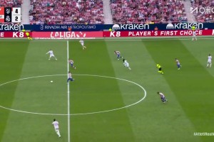 馬競5-2領先皇馬！巴爾韋德中場傳球失誤，格列茲曼單刀破門