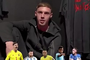 ??帕爾默選五人制陣容：褲襪、梅西、內馬爾、拉維爾+自己