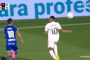 可惜了！羅德里戈送妙傳！姆巴佩單刀球打門(mén)被撲出！