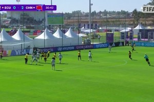 陳睿琳小角度破門！U17中國女足3-0領先厄瓜多爾