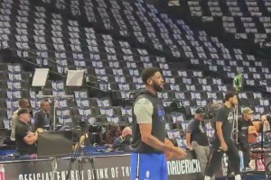 濃眉&拉塞爾賽前投籃熱身訓(xùn)練，今天兩人能拿下幾分？