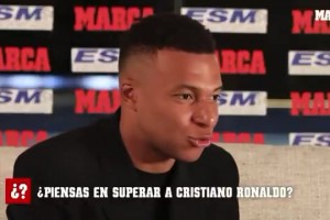 姆巴佩：超越C羅？他是馬德里的標(biāo)桿！我得再等等才能比較