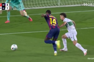 巴薩3-1擴(kuò)大比分！拉什福德禁區(qū)內(nèi)1V1爆桿勁射！費(fèi)爾明長傳助攻！