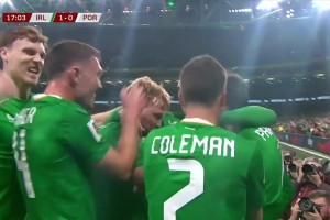葡萄牙客場落后！門將科斯塔級失誤送角！愛爾蘭角球頭球接力破門