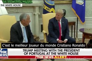 特朗普對葡萄牙總統(tǒng)說：C羅和你競選總統(tǒng)的話，你贏不了??